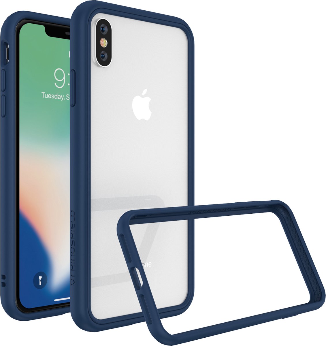 Apple iPhone Xs Max Hoesje - Rhinoshield - CrashGuard NX Serie - Hard Kunststof Bumper - Royal Blue - Hoesje Geschikt Voor Apple iPhone Xs Max