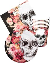 Boland - Decoratie > Servies sets - Dia de los Muertos/Day of the Dead Wegwerp Servies 6 Personen