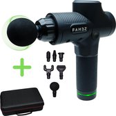 Epic FAMBZ Massage Gun (Carbon Zwart) - Inclusief Luxe Draagkoffer - 30 Verschillende Standen & 6 Diverse Opzetstukken - 2400mAh Batterij voor 6 Uur Gebruik - Tegen Spierpijn / Chr