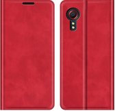 Cazy Samsung Galaxy Xcover 5 Hoesje Portemonnee Book Case Kunstleer - Rood