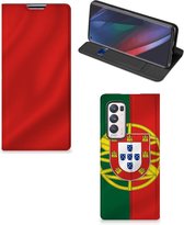 GSM Hoesje OPPO Find X3 Neo Bookcase Portugese Vlag