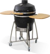 sweeek - Keramische houtskoolbarbecue - kamado - ø57cm - inclusief accessoires - zwart