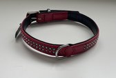 Halsband hond crystal swarovski rood 47 cm