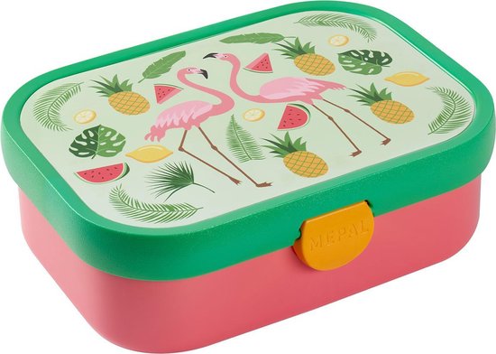 Bouteille et boîte à lunch Rosti Mepal - Pour les enfants - Campus Tropical Flamingo