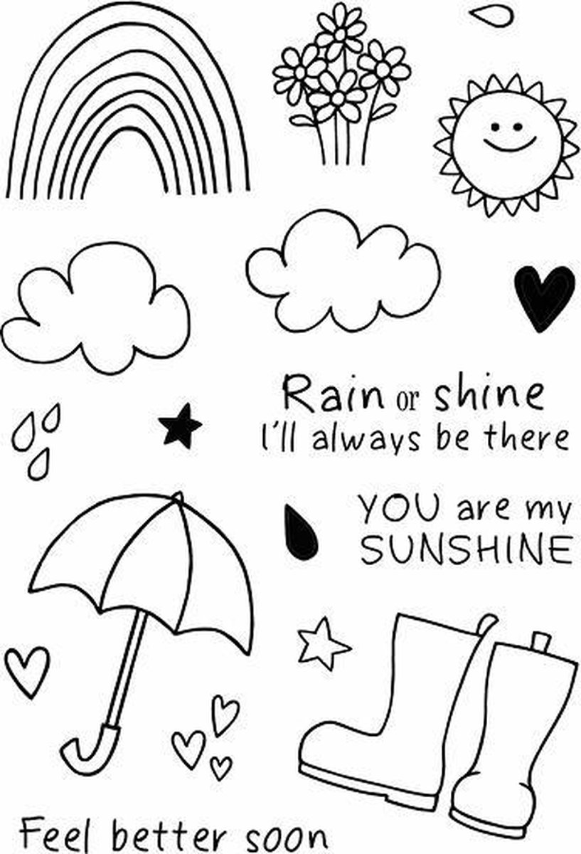 Rain or Shine Clear Stamps (JD019) (DISCONTINUED)