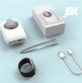 Powerbank Deskfan - Hand & Nek ventilator - Oplaadbare Ventilator - 2 in 1 Airco - Powerbank - JBK® - Telefoon koord - Portable Fan - Verstelbare ventilator - Deskfan