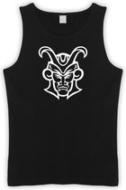 Zwarte Tanktop sportshirt met Witte “ Loki Logo “ Print Size XXXL