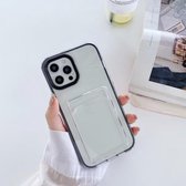 Volledige dekking 360 doorzichtige pc + TPU schokbestendige beschermhoes met kaartsleuf voor iPhone 11 Pro Max (zwart)