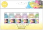 Artiste Acrylic Pack 6x59ml - Pastels