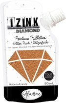 IZINK Diamond glitterverf/pasta - 80 ml, kopergoud