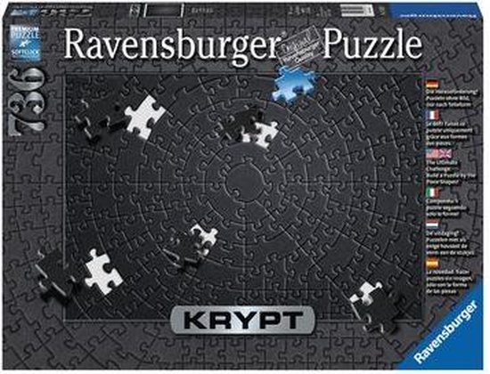 Ravensburger Krypt puzzle 736 p - Black | bol