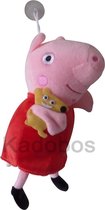 Peppa pig knuffel - Peppa 19 cm met zuignap voor autoraam spiegel etc.