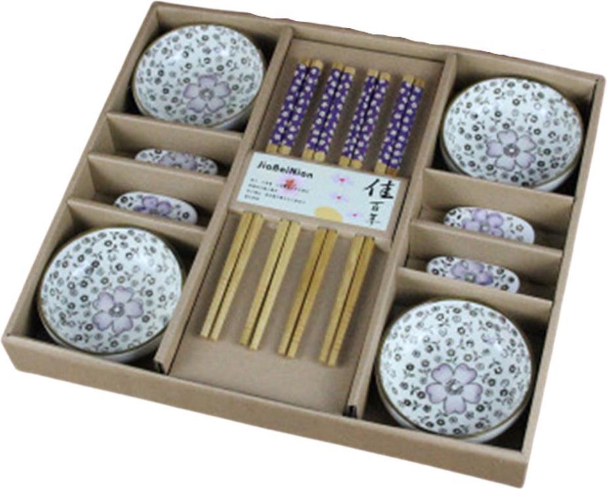 Winkrs Sushi set voor 4 personen paars Keramiek Japans servies