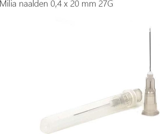 Beauty & Care Milia naalden - steriele naalden - 0,4 x 20 27G - Doos 100 | bol.com