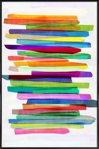 JUNIQE - Poster in kunststof lijst Colorful Stripes 1 -30x45