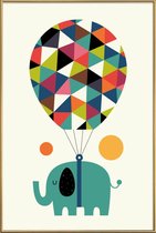JUNIQE - Poster met kunststof lijst Fly High and Dream Big -40x60
