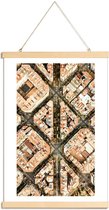 JUNIQE - Posterhanger Luchtfoto Barcelona -40x60 /Bruin