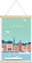 JUNIQE - Posterhanger Stockholm - retro -40x60 /Kleurrijk