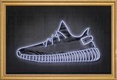 JUNIQE - Poster met houten lijst Yeezy -60x90 /Wit & Zwart