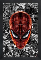 JUNIQE - Poster in houten lijst The Spider-Man - Een stripheld -40x60