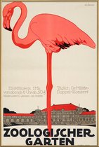 JUNIQE - Poster met kunststof lijst Zoologischer Garten -20x30 /Ivoor