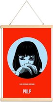 JUNIQE - Posterhanger Mia Wallace Pulp Fiction -30x45 /Rood