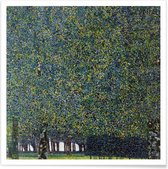 JUNIQE - Poster Klimt - Park -30x30 /Blauw & Groen