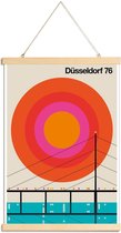 JUNIQE - Posterhanger Vintage Düsseldorf 76 -20x30 /Kleurrijk