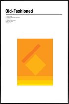 JUNIQE - Poster in kunststof lijst Old Fashioned - minimalistisch