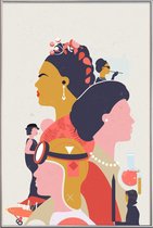 JUNIQE - Poster met kunststof lijst Phewomenal -30x45 /Oranje & Rood