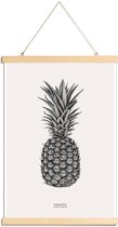 JUNIQE - Posterhanger Pineapple -30x45 /Grijs & Ivoor
