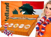 Oranje Koningsdag Partybox | Oranje voordeel pakket | Oranje versiering | Oranje vlag | Oranje vlaggenlijn | Oranje ballonnen | versier je huis