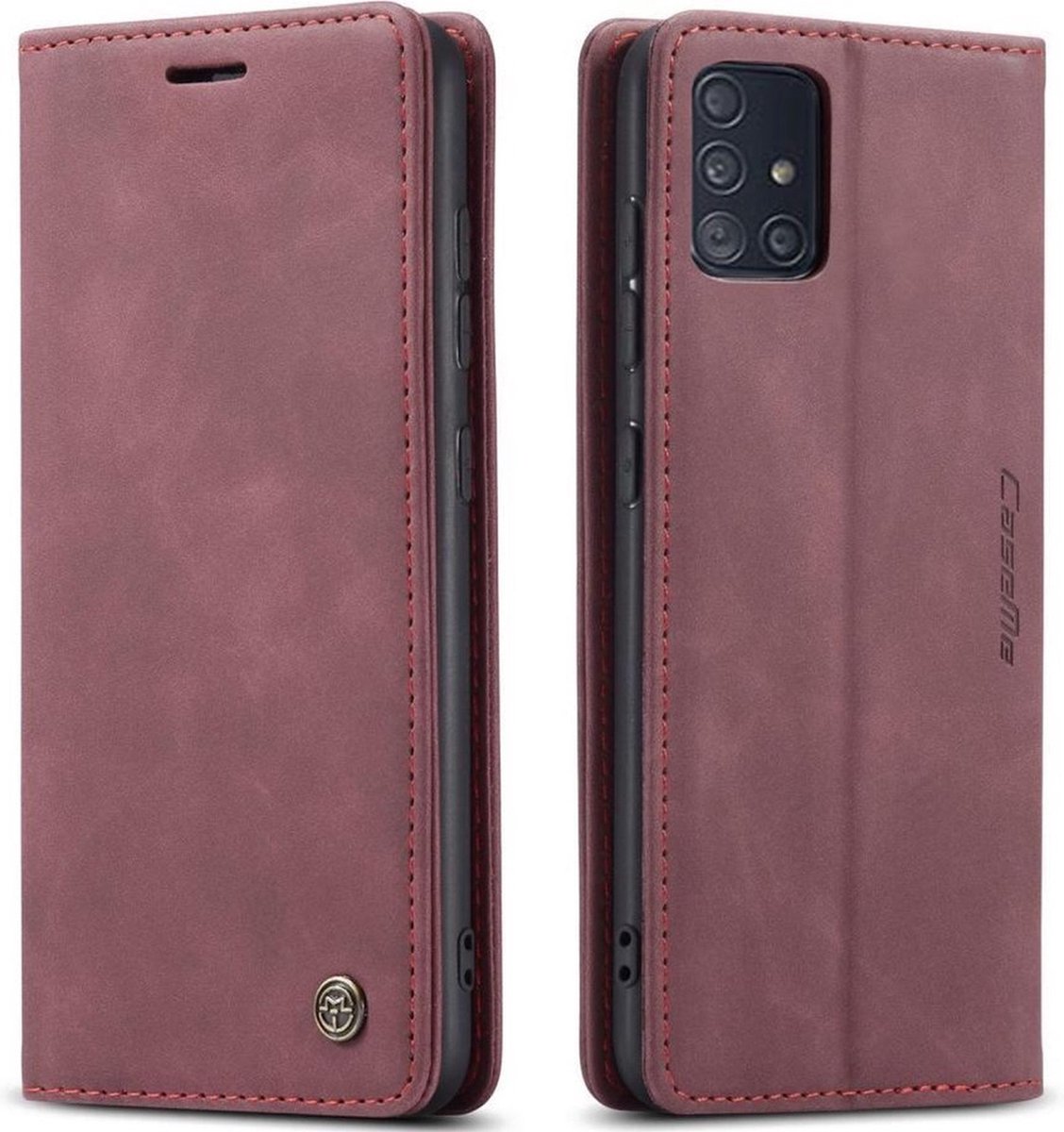 CaseMe Book Case - Geschikt voor Samsung Galaxy A51 Hoesje - Bordeaux