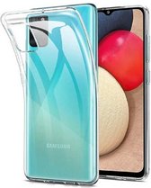 Hoogwaardige transparant TPU hoesje - Geschikt voor Samsung Galaxy A02s - Doorzichtig siliconen backcover (2mm dik) Stevig hoesje