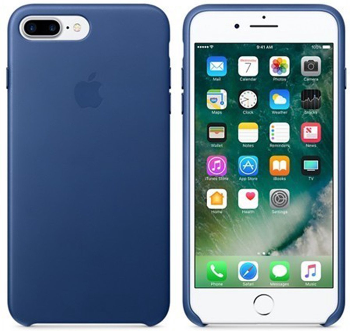 Apple - Leren hoesje - iPhone 7/8 Plus - Saffierblauw