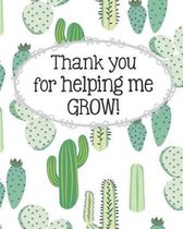 Thank You Teacher Notebook: Cactus Themed