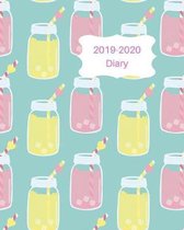 2019-2020 Diary: 8x10 Day to a Page Academic Year Diary, Notes, to Do List & Priorities on Each Page. Blue Cover with Pink and Yellow L