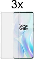 OnePlus 7T Pro Screenprotector - Beschermglas OnePlus 7T Pro Screen Protector Glas - Full Glue - 3 stuks