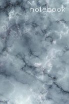 Notebook: Wide Ruled Composition Notebook: Slate Blue Marble Design