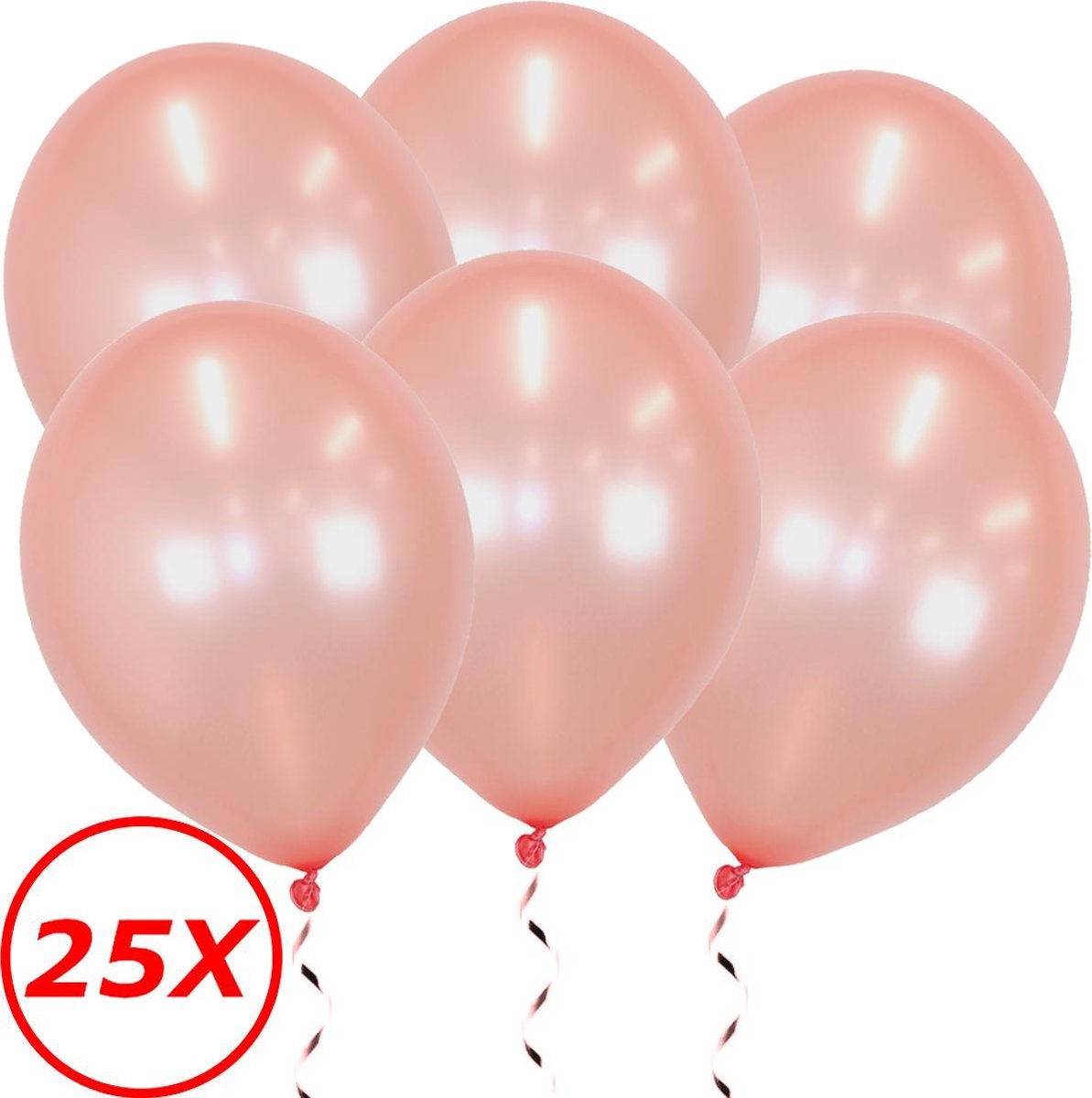 Rosé goud Ballonnen Feestversiering Verjaardag 25st Metallic Roségoud Ballon - BTH