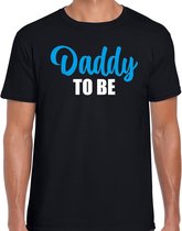 Daddy to be t-shirt zwart voor heren - papa kado shirt / aanstaande vader cadeau / papa in verwachting 2XL