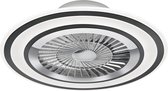 LED Plafondlamp met Ventilator - Plafondventilator - Trion Figon - 36W - Aanpasbare Kleur - Rond - Mat Zwart - Kunststof - BES LED