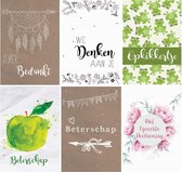 IZZLE Cards Wenskaarten - Beterschapskaarten - 6 stuks met enveloppen