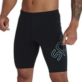 Speedo Boom Logo Placement Sportzwembroek - Maat 6  - Mannen - zwart - lichtblauw