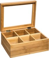 Five® - Theedoos - 6 vakken - Bamboe