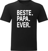 T-Shirt - Casual T-Shirt - Fun T-Shirt - Papa - Vader - Vaderdag - Beste Papa Ever - Zwart - Maat XXXL - 3XL
