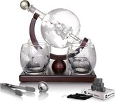 Complete Whiskey Set - Karaf met 4 Glazen en alle Accessoires - Globe