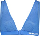 PUMA WOMEN MESH TRIANGLE BRALETTE 1P Vrouwen Beha - blue - Maat XS