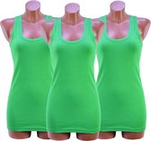 2 Pack dames hemd - 100% katoen - Groen - Maat S