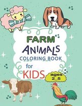 FARM Animals Coloring Book for Kids ages 2_5